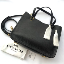 코치 COACH C3460 타일러 캐리올 블랙 가죽 가방 레더