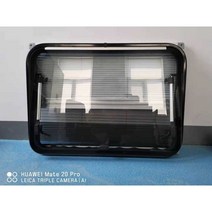 캠핑카 카라반 창문 강화유리 푸쉬 차양막 DIY, 검은색 테두리 1000X50mm