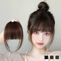 비틀버드 인모 풀뱅 탑커버 앞머리가발 헤어피스 SD_230341 (9848871), 흑갈색_A타입, 본상품선택, 흑갈색