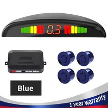 주차센서 후방감지기 차량검지기 자동차 무선 주차 센서 키트 Parktronic 4 역방향 지원 백업 레이더 모니, 06 Blue