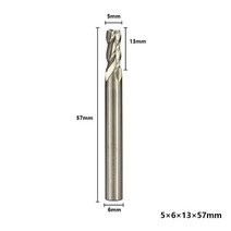 XCAN HSS 밀링 커터 4 플루트 엔드 밀 CNC 기계 도구 라우터 비트 금속 알루미늄 비트용 1.5-13mm, [12] 5xD6x13x57L, 12 5xD6x13x57L