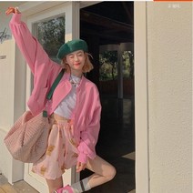 [예쁨시전] 숏 자켓 야구점퍼 바람막이 루즈핏 오버핏 캐주얼