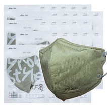 이로와 프리즘 방역마스크(KF94)---식약처허가/ 안감피부저자극테스트/ 새부리형 (카키) (블랙) (베이지) (화이트), L/M(중형.여성.청소년), 카키, 25개