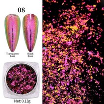 다채로운 네일 반짝이 가루 카멜레온 불규칙한 조각 3D 크롬 안료 DIY 도구 장식 1 상자, 한개옵션1, 06 Z8