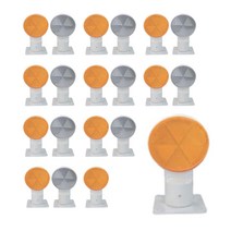 델리네이터 옹벽 I형 100파이 반사체 경고등 코너 도로 안전 표시 20개입, 황색 양면, 20개