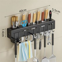 주방 상부장 하부장 싱크대 캐비닛 주방 찬장 스토리지 랙 30cm 40cm 스테인레스 스틸 다기능 후크 다중 설치 방법 스토리지 랙 벽 e12188 셀프인테리어, 4