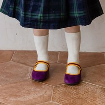 BABYZZAM 배색모아플랫 | 보라 - Y823-C09