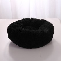 소파슈퍼 소프트 개 침대 플러시 고양이 매트 대형견 래브라도 하우스 라운드 쿠션 애완 동물 제품 액세서, 19 Black_08 30CM