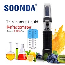 당도측정기 당도계브릭스 굴절계 규모 비중계 절단 유체 세탁 세제 활성 과일 설탕 측정기, range-50-withbox