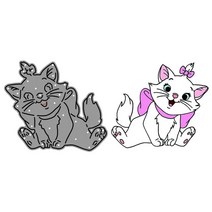 고양이 밥그릇 강아지 식기 물그릇 귀여운 마리 금속 절단 다이 디즈니 귀족 컷 DIY 스크랩북 카드 제작 장식 종이 공예 새로운 2022, [01] China, [01] 64x57mm