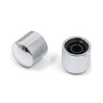 Geesatis 블랙 기타 스피드 컨트롤 손잡이 볼륨 톤 돔 손잡이 정품보장, Silver