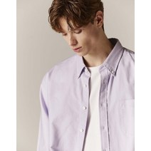 지오다노 NEW 오버핏 옥스포드 셔츠043503 라벤더