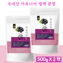 아로니아가루 차 국산 킹스베리 초크베리 아로니아열매 생과 분말 500g 2팩, 2개