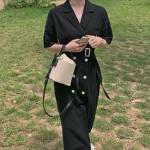 핫핑 클래식벨트 카라롱원피스