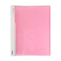 플러스샵 40매 클리어화일 A4 5색상 PP 고투명, 40매 분홍 10개