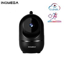 inqmega hd 1080p 클라우드 무선 ip 카메라 인간의 가정 보안 감시 cctv 네트워크 wifi 카메라의 지능형 자동 추적, 720p-화이트, 협력사, 우리 플러그