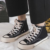여성키높이운동화 스타일리쉬 여자 스니커즈 캔버스 하이탑 데일리룩-72394EA 와이조이샵