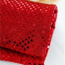 패브릭샵 스팽글원단 샤이닝도트 반짝이, 레드