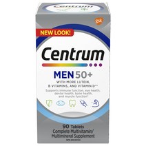 캐나다 내수용 100% 정품 센트룸(Centrum) 90정 250정 대용량 4종 50세이상 여성 / 50세이상 남성 / 성인 여성 / 성인 남성 종합 멀티비타민 캐나다 현지 직배송, 50세이상 남성 x 90정(3개월분), 1개