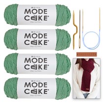 [니뜨] 모드케이크 목도리털실 4p DIY 세트, 15_민트