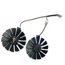 그래픽카드 팬 수리 부품 95mm t129215sm fdc10m12s9 c rx580 gpu asus strix rx 470 580 570 gtx 1050ti 1070ti 카드, 2pcs fdc10m12s9-c