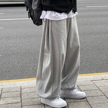 르위 [당일출고] 사이드 벌룬 조거 밴딩 와이드 트레이닝팬츠 빅사이즈 오버핏