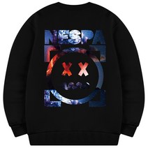 [네스파/오늘출발] 갤럭시스 맨투맨 오버핏 맨투맨 티셔츠 커플 긴팔 빅사이즈 남녀공용 ZAMD_0015