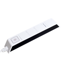 디자인 멀티탭 네모탭 일반형 4구 블랙, 1.5m