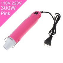 전동공구 110V 220V 300W Heat Gun DIY Electric Blower Manual Tool with Shrink Plastic Surface and EU / US, [02] VoltagePlug-110V US, [06] Pink