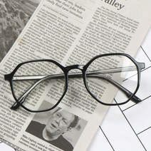 더브릴레 유니섹스 사각 라운드 뿔테 투명 블루라이트 차단 안경테