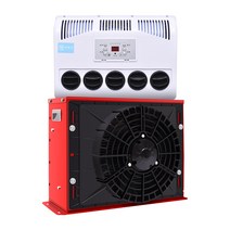 무시동에어컨 실외기없는 에어컨 화물차 대형 트럭, 12V 박스 레드 +패키지+냉매
