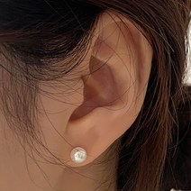 6mm 실버925 핵진주 귀걸이