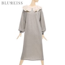 블루레이스 블루레이스 배색이중카라저지롱원피스_B2S1OP3300