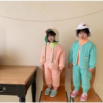 (당일발송) 22년도 유아 아기 깔깔이 패딩 누빔 상하세트 어린이집 등원룩