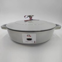 스타우브 staub 28cm 전골 수프 냄비 냄비 주철냄비 에나멜코팅 양수냄비, 트러플 화이트, 28