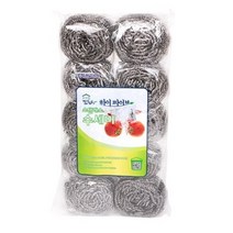 유한그린텍 하이파이브 고급 스텐레스 수세미, 10개입, 6개