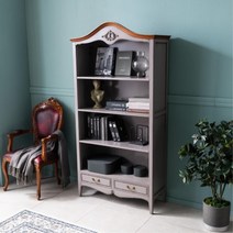 거실 빈티지 엔틱 키 높은 4단 오픈 책장 100x193cm 선반 책상 감성 책꽂이