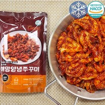 해맘양념쭈꾸미 캠핑 주꾸미 반찬 밀키트 간편요리 즉석식품 도시락반찬 비상반찬 2팩 해동후5분간편조리, 양념500g보통맛2팩