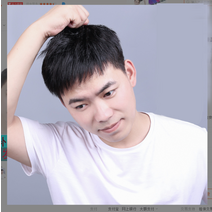 남성용 남자 통가발 알머리 패션 고열사 티게 자연스러운 전체 정수리 가발 뷰티, LD-1077 남자알머리가발_내츄럴블랙