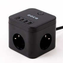 보코 USB 멀티탭 3구 2m 블랙, 3구 4USB포트 2m