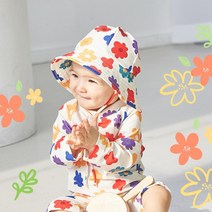 베베샤 썬블럭햇 플라워 썬햇 챙모자 플랩캡 아기모자 번호 38830EA