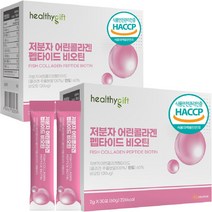 어린 콜라겐 식약처 인증 펩타이드 비오틴 피쉬콜라겐 히알루론산 저분자콜라겐 어류 생선콜라겐 먹는 분말 스틱, 60g, 2개