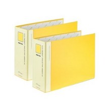 에코청운 에코파이프바인더 군 2공 A4 6 x 7 cm, 노랑, 2개입