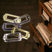 서랍 사물함 캐비닛 명함 클립 핸들 프레임 문서 분류 라벨 빈티지 이름표 네임 꽂이, E 모조금