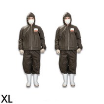 식품가공 도장작업 투피스 방진복 XL 2개 전신보호 해외출장 위생복 방역복 현장용 수지 안전복