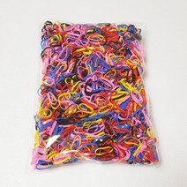 얌뚱이 200g 칼라고무밴드 머리끈 헤어 밴드 끈 악세사리 고무줄 아기 유아 아동 어린이 야아 선물 검정 칼라