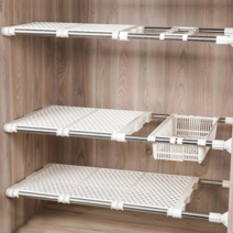 비텐 공간활용템 길이조절 다용도 옷장 압축선반 파티션 행거 틈새 선반, 41cm, 75cn - 115cm