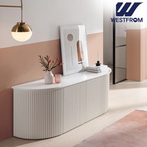 [웨스트프롬] 뷰티웨이브 템바보드 높은 거실장 퓨어화이트