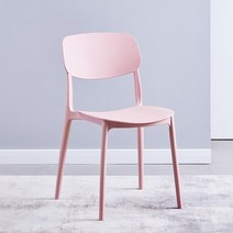 카페 인테리어 철제 플라스틱 투명 포인트 벨벳 라탄 의자, 핑크