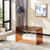 투명 1인 식탁 거실 인테리어 카페 자취방 빈티지 감성, A.브라운 100x50x75